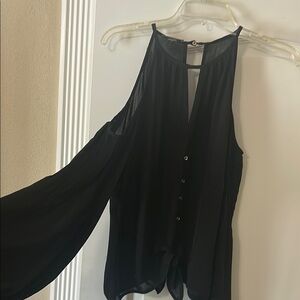 Bebe Black cold shoulder  Blouse